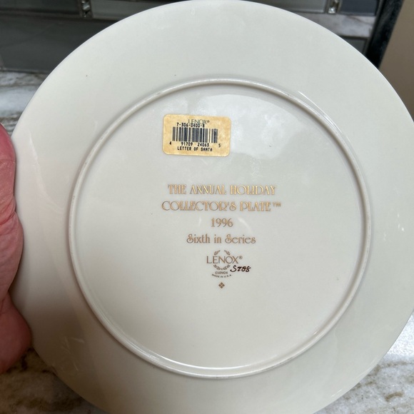 Vtg Lenox 1996 Annual Holiday China Plate Victorian Letters to Santa 6th - Picture 3 of 4